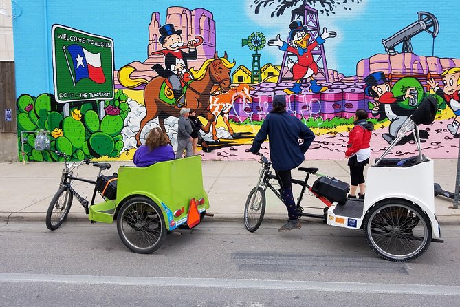 Austin Mural Selfie Tour by Pedicab - Pedicab Selfies Solve the Austin Mural Hunt