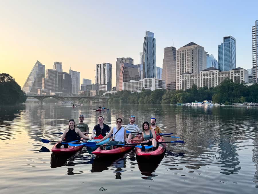 Downtown Sunset Tandem Kayak with 1.5M Bats - Why this bat-and-kayak timing works so well