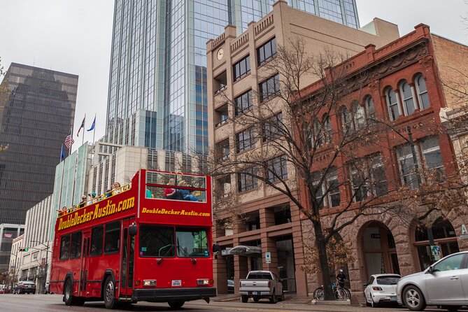 Full-Day Double Decker Austin Hop On Hop Off Sightseeing Tour - LBJ Presidential Library area: right corner, no entry to parking lots