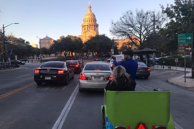 Historic Austin Private Pedicab Tour - Stop-by-stop: bats at Congress Ave, Capitol grounds, and the Driskill